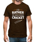 I'd Rather Be Watching Cricket Mens T-Shirt