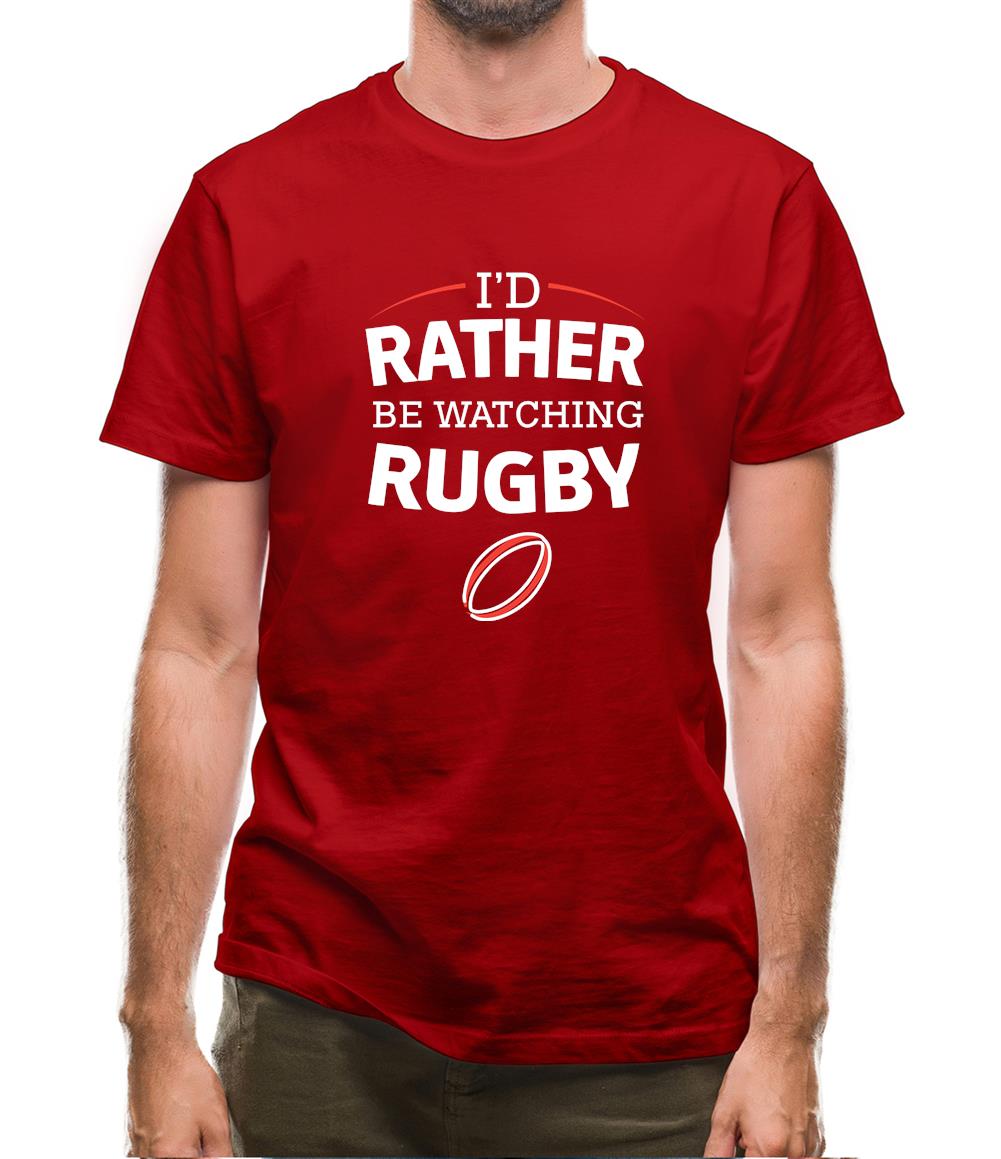 I'd Rather Be Watching Rugby Mens T-Shirt