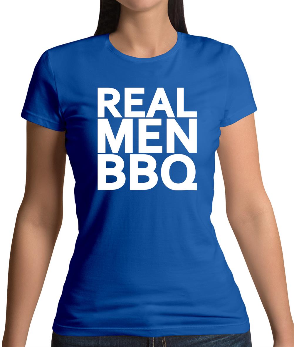 Real Men Bbq Womens T-Shirt