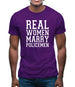 Real Women Marry Policemen Mens T-Shirt