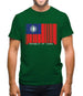 Republic Of China Barcode Style Flag Mens T-Shirt
