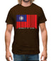 Republic Of China Barcode Style Flag Mens T-Shirt
