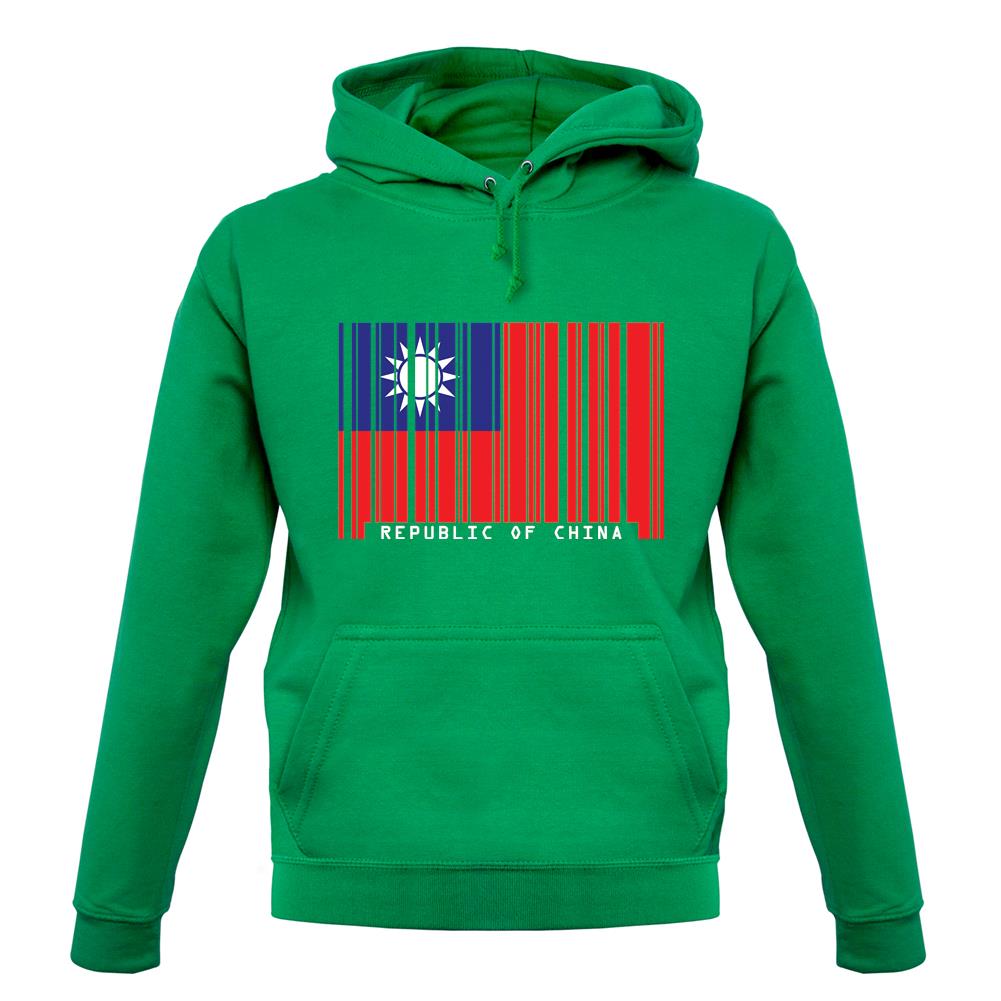 Republic Of China Barcode Style Flag unisex hoodie