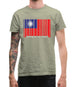 Republic Of China Barcode Style Flag Mens T-Shirt