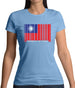 Republic Of China Barcode Style Flag Womens T-Shirt