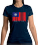 Republic Of China Barcode Style Flag Womens T-Shirt