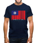Republic Of China Barcode Style Flag Mens T-Shirt