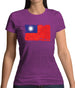 Republic Of China Grunge Style Flag Womens T-Shirt