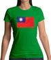 Republic Of China Grunge Style Flag Womens T-Shirt