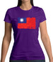 Republic Of China Grunge Style Flag Womens T-Shirt