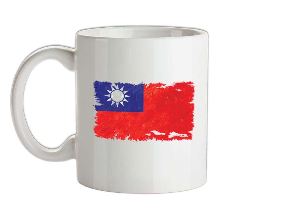 Republic of China Grunge Style Flag Ceramic Mug