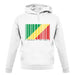 Republic Of The Congo Barcode Style Flag unisex hoodie