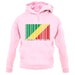 Republic Of The Congo Barcode Style Flag unisex hoodie