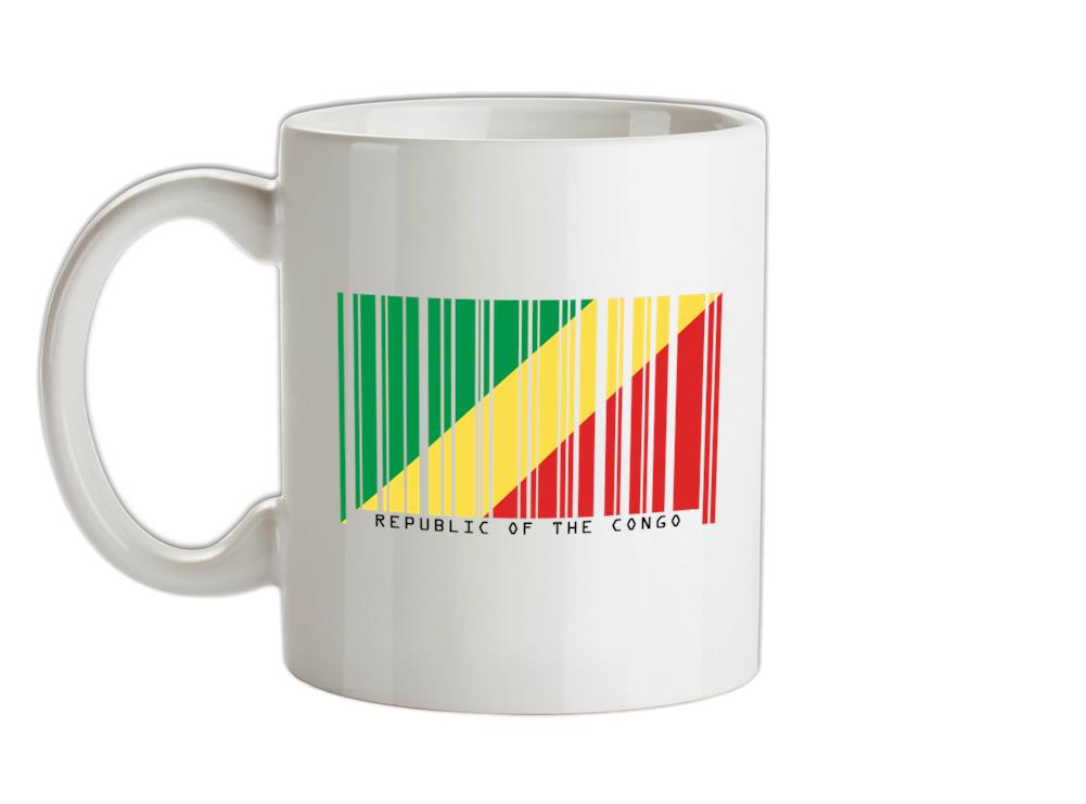 Republic of the Congo Barcode Style Flag Ceramic Mug