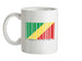 Republic of the Congo Barcode Style Flag Ceramic Mug