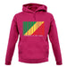 Republic Of The Congo Barcode Style Flag unisex hoodie