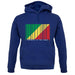 Republic Of The Congo Barcode Style Flag unisex hoodie