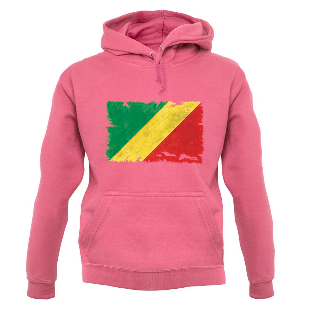 Republic Of The Congo Grunge Style Flag unisex hoodie