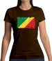 Republic Of The Congo Grunge Style Flag Womens T-Shirt