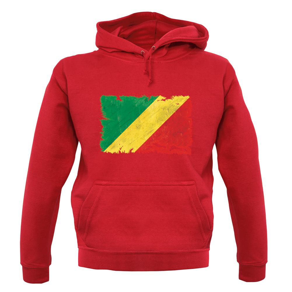 Republic Of The Congo Grunge Style Flag unisex hoodie