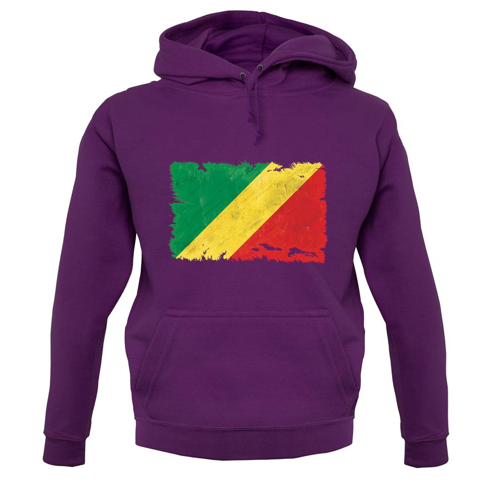Republic Of The Congo Grunge Style Flag unisex hoodie