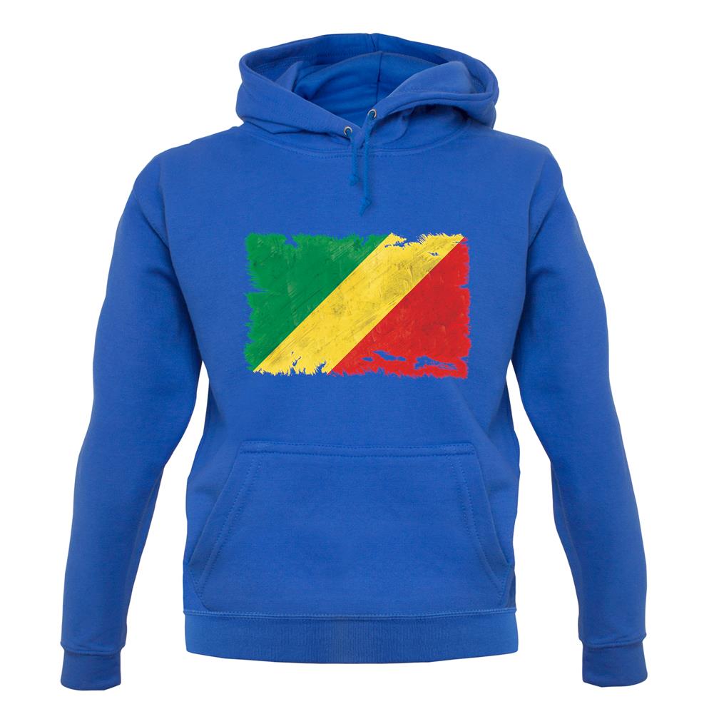 Republic Of The Congo Grunge Style Flag unisex hoodie