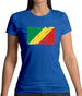 Republic Of The Congo Grunge Style Flag Womens T-Shirt