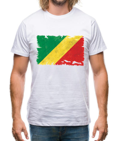 Republic Of The Congo Grunge Style Flag Mens T-Shirt