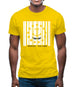 Rhode Island  Barcode Style Flag Mens T-Shirt