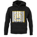 Rhode Island  Barcode Style Flag unisex hoodie