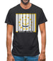 Rhode Island  Barcode Style Flag Mens T-Shirt