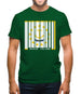 Rhode Island  Barcode Style Flag Mens T-Shirt