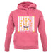 Rhode Island  Barcode Style Flag unisex hoodie