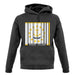 Rhode Island  Barcode Style Flag unisex hoodie