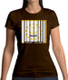 Rhode Island  Barcode Style Flag Womens T-Shirt