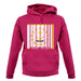 Rhode Island  Barcode Style Flag unisex hoodie