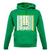 Rhode Island  Barcode Style Flag unisex hoodie