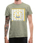 Rhode Island  Barcode Style Flag Mens T-Shirt