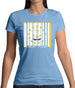 Rhode Island  Barcode Style Flag Womens T-Shirt