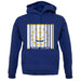 Rhode Island  Barcode Style Flag unisex hoodie