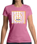 Rhode Island  Barcode Style Flag Womens T-Shirt