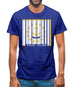 Rhode Island  Barcode Style Flag Mens T-Shirt