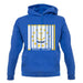 Rhode Island  Barcode Style Flag unisex hoodie