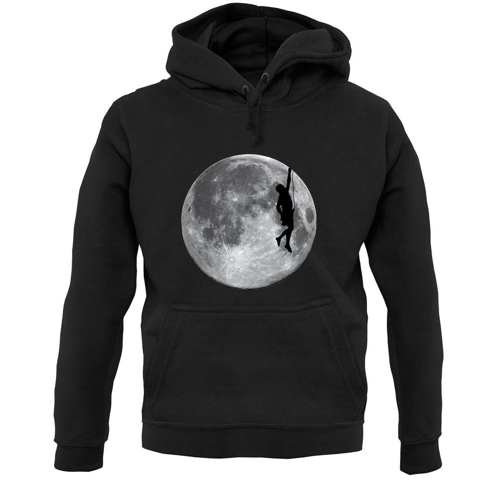 Rock Climbing Moon Unisex Hoodie