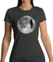 Rock Climbing Moon Womens T-Shirt