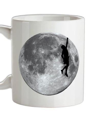 Rock Climbing Moon Ceramic Mug
