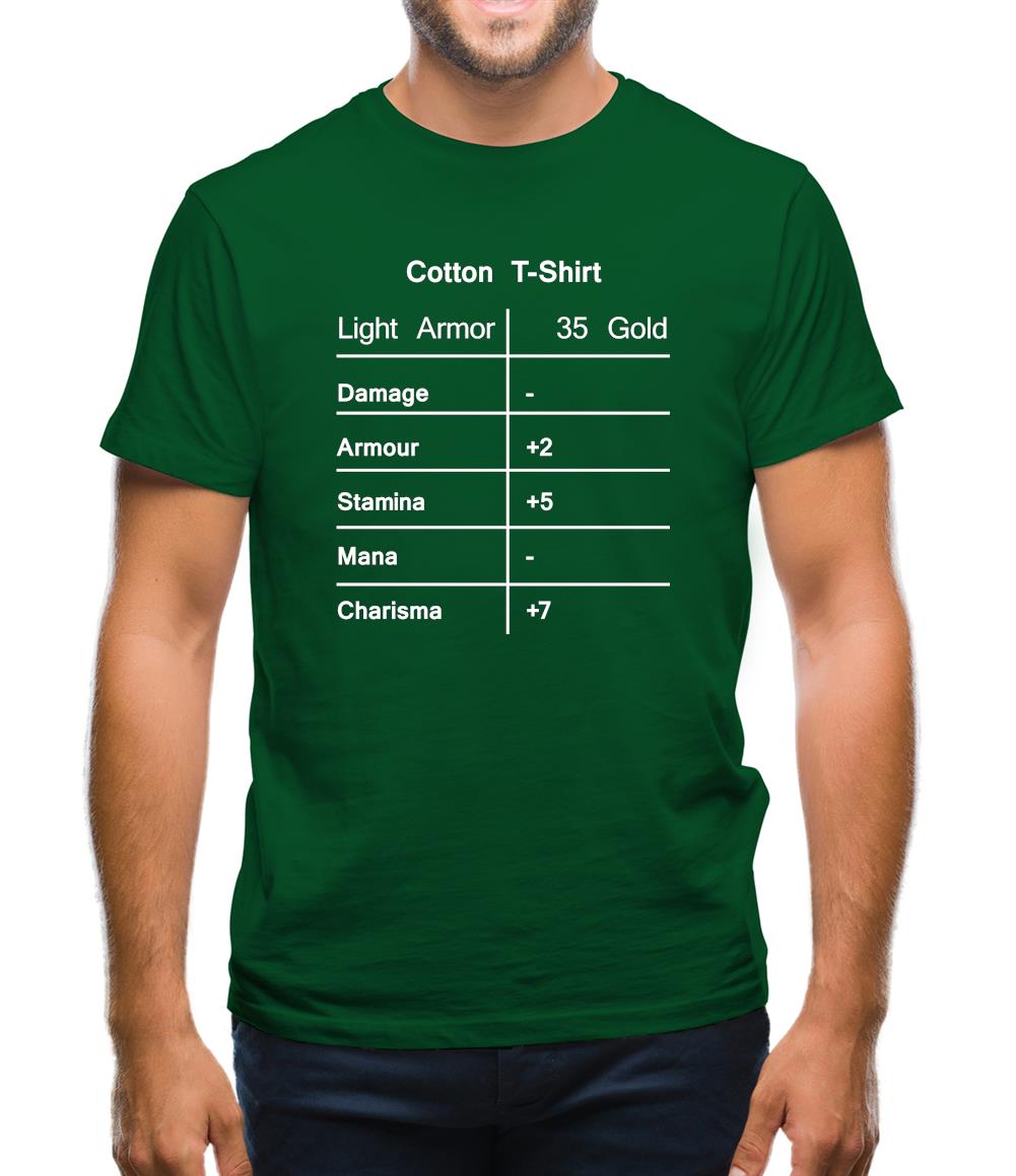 Role Playing Gamer Stats (Rpg) Mens T-Shirt