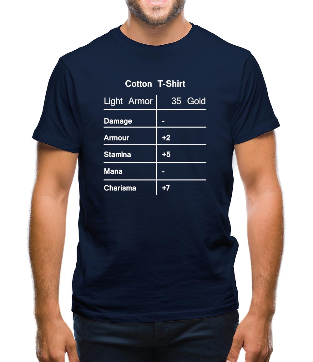 Role Playing Gamer Stats (Rpg) Mens T-Shirt