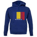 Romania Barcode Style Flag unisex hoodie