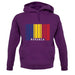 Romania Barcode Style Flag unisex hoodie
